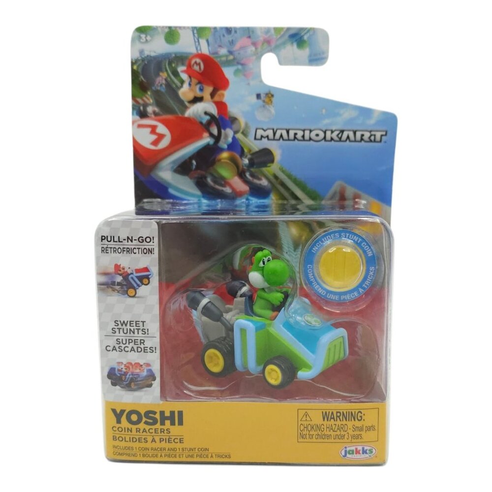 Mario Kart Coin Racers Luigi Yoshi Mario Action Figures Nintendo Jakks Complete - Picture 8 of 9